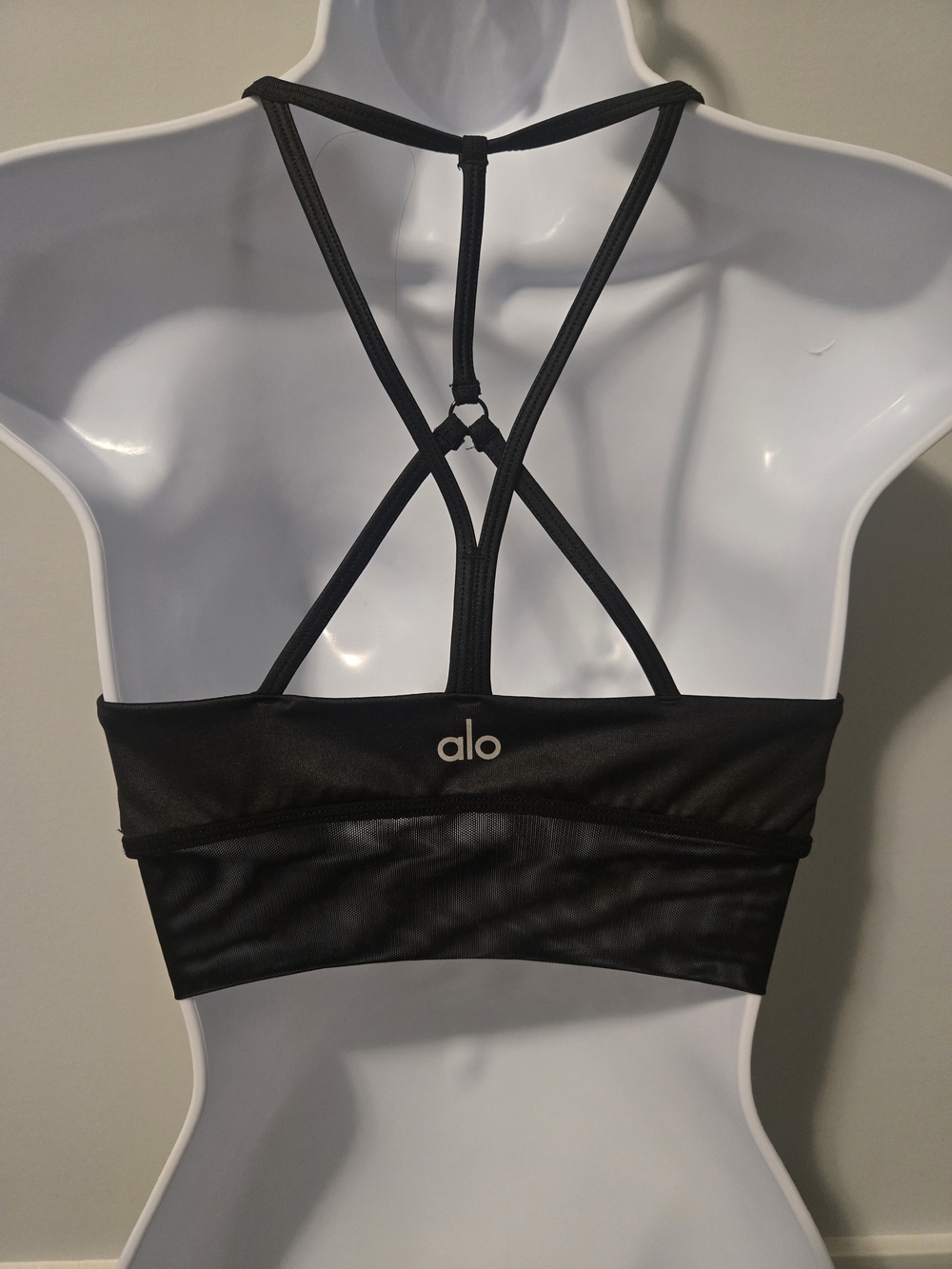 Alo YOGA Lavish Sports Bra In Glossy Black Size S - Picture 5 of 14